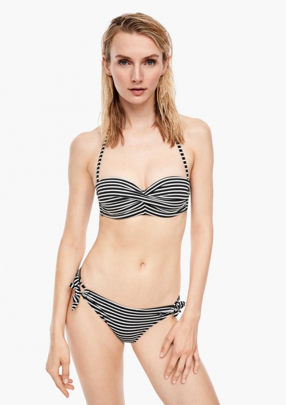 s.Oliver Bikini-Set mit Streifen - schwarz