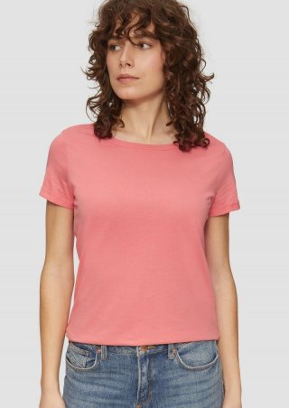 s.Oliver Jerseyshirt mit Crew Neck - koralle