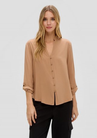 s.Oliver Bluse mit Turn-up-Funktion - sandstein