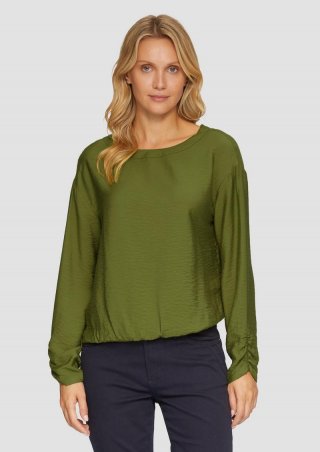 s.Oliver Viskose-Bluse mit elastischem Saum - guacamole