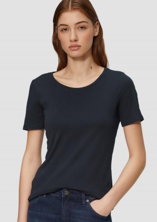 s.Oliver T-Shirt aus Interlockjersey im Slim Fit - navy