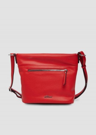 s.Oliver City-Bag mit längenverstellbarem Riemen und Logo-Detail - rot