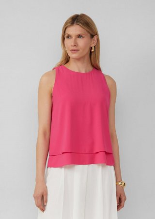 s.Oliver Blusenshirt mit Layering - pink