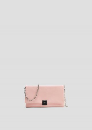 s.Oliver Kleine Clutch in Leder-Optik - rosa