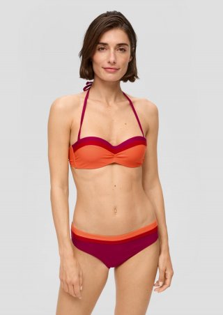s.Oliver Neckholder-Bikini-Top in Colour-Blocking-Optik - orange