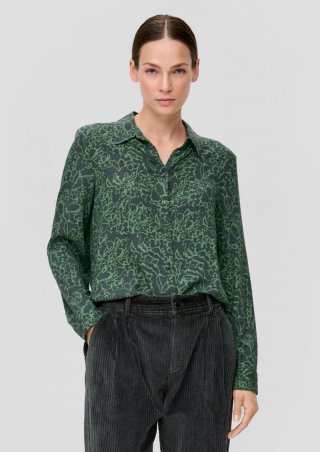 s.Oliver Bluse aus Viskose - tannengrün
