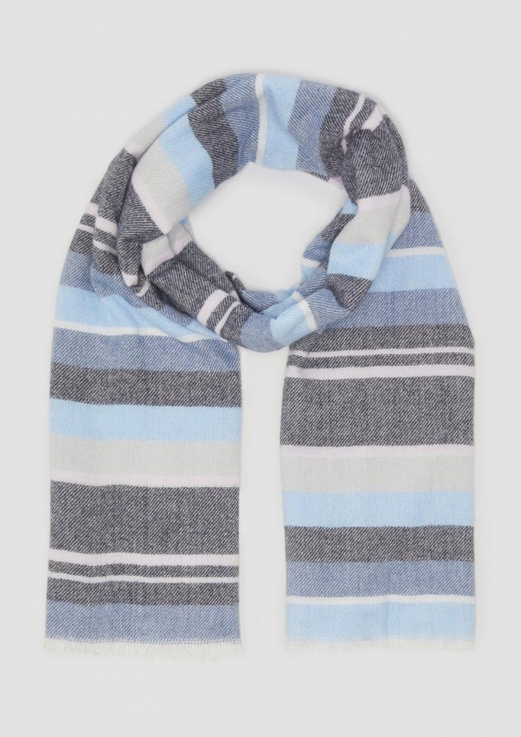 s.Oliver Schal mit Streifen - navy