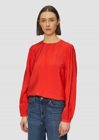 s.Oliver Bluse mit Puffärmeln im O-Shape - rot