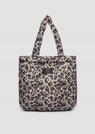 s.Oliver Shopper mit Leo-Muster - helles beige
