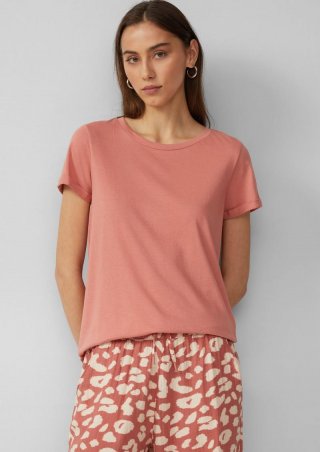 s.Oliver Jerseyshirt mit Crew Neck - papaya