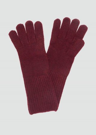 s.Oliver Handschuhe in Woll-Optik - rubinrot