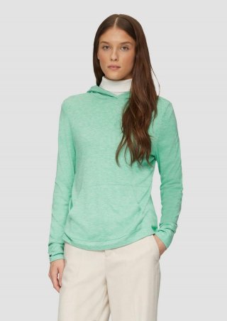 s.Oliver Leichter Hoodie aus Viskose-Jersey - grün