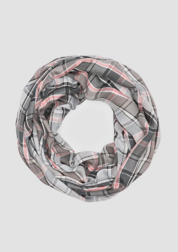 s.Oliver Weicher Loop-Schal aus Twill - dunkelgrau