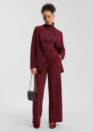 s.Oliver Blazer mit Reverskragen aus Interlockjersey - bordeaux