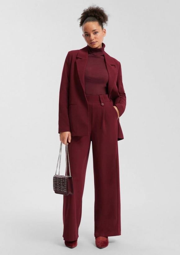 s.Oliver Blazer mit Reverskragen aus Interlockjersey - bordeaux