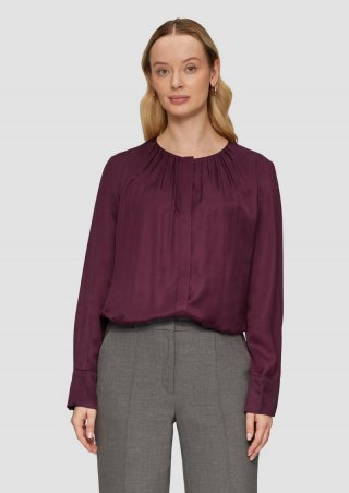 s.Oliver Elegante Bluse mit verdeckter Knopfleiste - lila