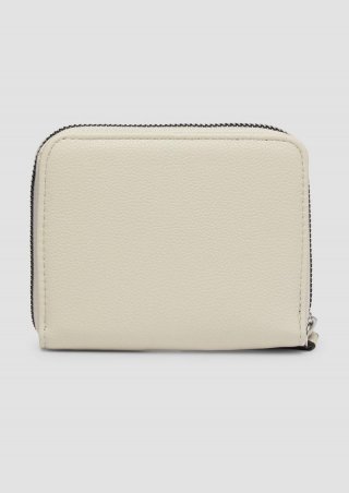 s.Oliver Handliches Portemonnaie mit Kartenslots und Reißverschlussfach - helles beige