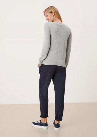 s.Oliver Pullover mit U-Boot-Ausschnitt - grau meliert