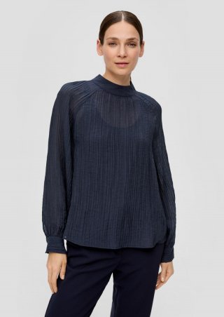 s.Oliver Langarmbluse aus Viskosemix - navy