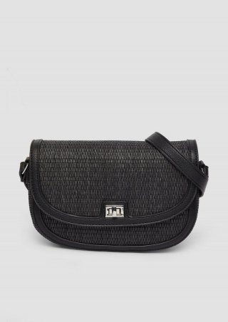 s.Oliver Saddle-Bag mit Drehverschluss - schwarz
