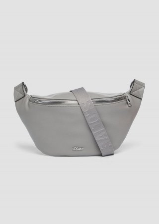 s.Oliver Kleine Gürteltasche aus Lederimitat - anthrazit