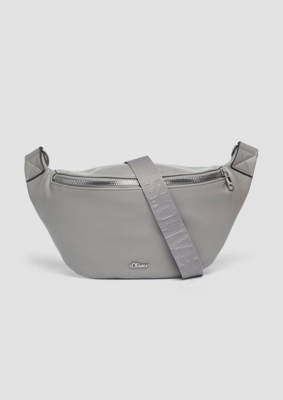 s.Oliver Kleine Gürteltasche aus Lederimitat - anthrazit
