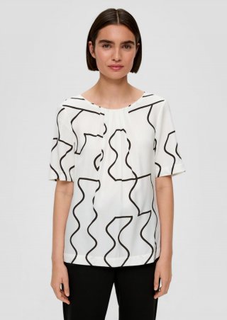 s.Oliver Bluse aus Viskose - natur