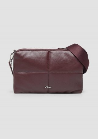 s.Oliver Gesteppte Handytasche mit abnehmbarem Crossbody-Gurt - bordeaux