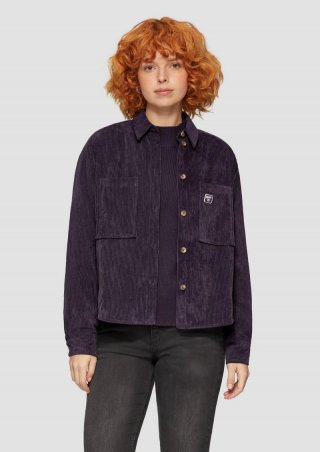 s.Oliver Cord-Overshirt im Relaxed Fit - aubergine