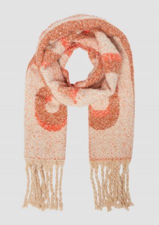 s.Oliver Schal mit All-over-Print - zimt