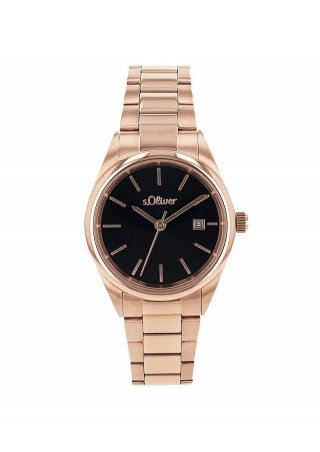 s.Oliver Moderne Armbanduhr aus Edelstahl - roségold