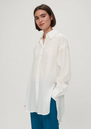 s.Oliver Leichte Longbluse - weiß