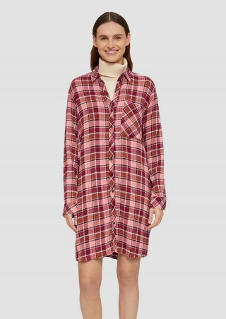 s.Oliver Strukturierte Longbluse aus Viskosemix - himbeere