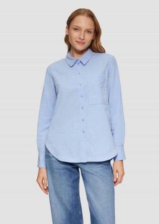 s.Oliver Hemdbluse aus Feincord - hellblau