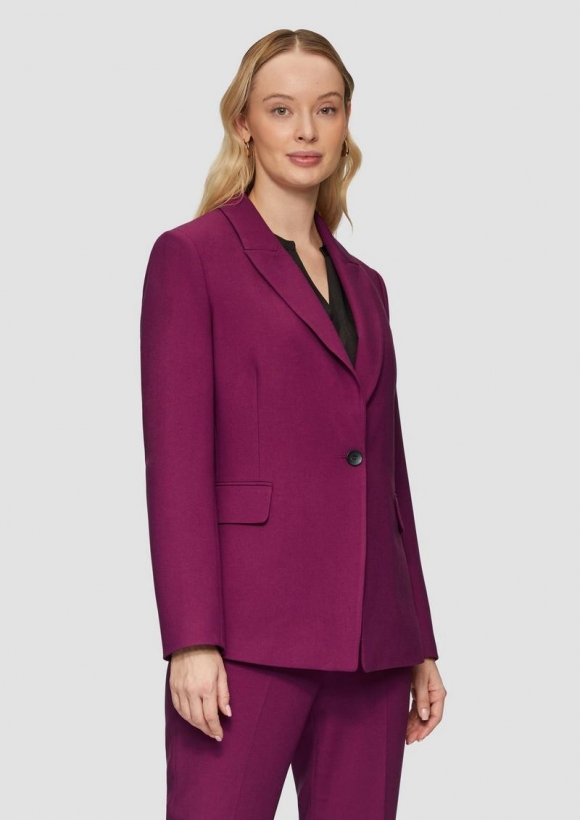 s.Oliver Taillierter Blazer im Slim Fit - fuchsia