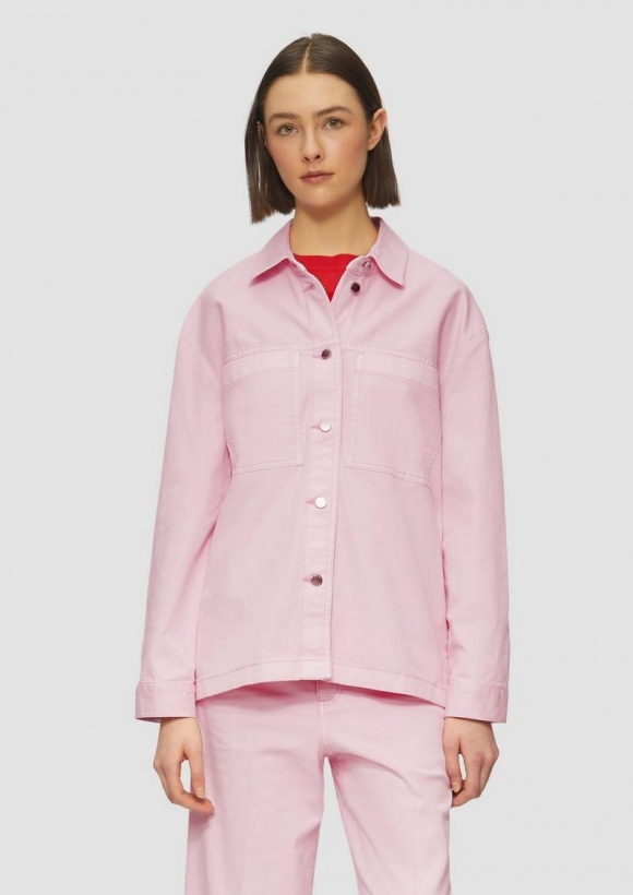 s.Oliver Overshirt aus Twill im Relaxed Fit - zartrosa