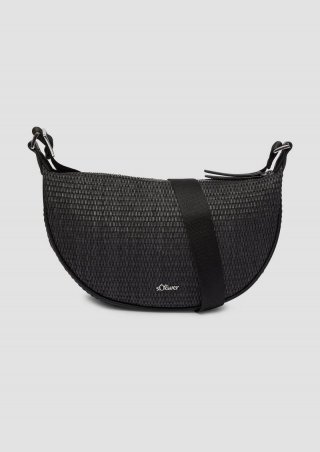 s.Oliver Halbmondtasche mit Twillfutter - schwarz