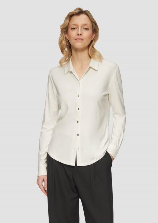 s.Oliver Hemdbluse aus Jersey - creme
