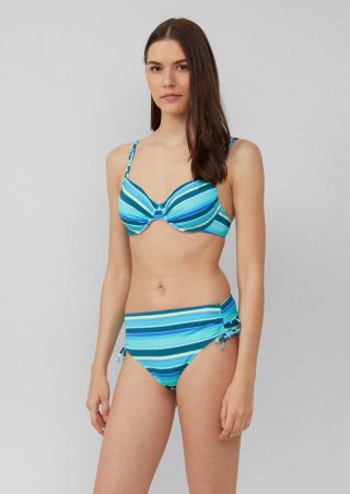 s.Oliver Bügel-Bikinitop im Streifenlook - blau