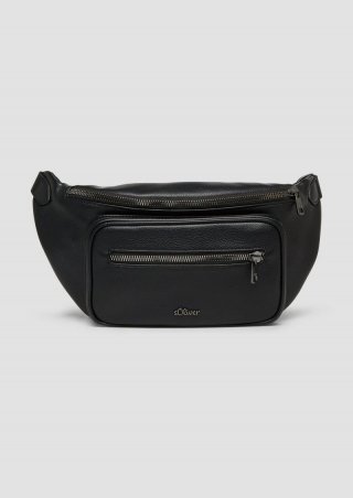 s.Oliver Crossbody-Bag aus Kunstleder - schwarz