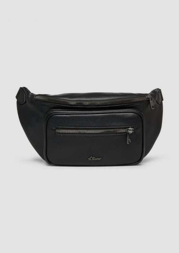 s.Oliver Crossbody-Bag aus Kunstleder - schwarz