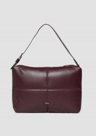 s.Oliver Gesteppte Hobo-Bag in Glattleder-Optik - lila