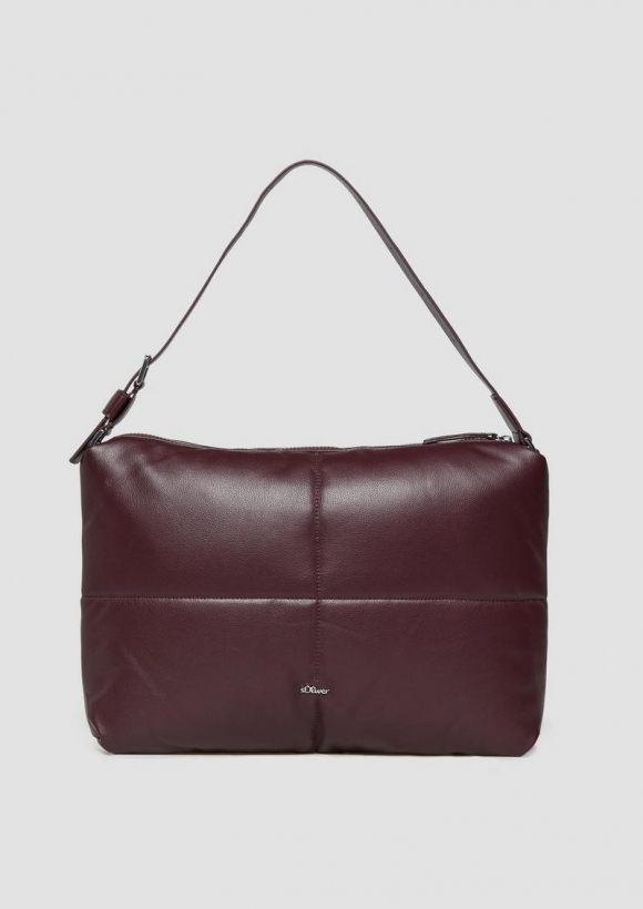 s.Oliver Gesteppte Hobo-Bag in Glattleder-Optik - lila