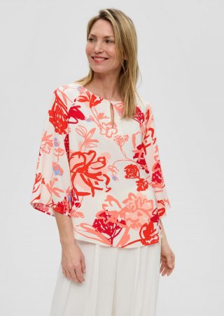 s.Oliver Viskosebluse im Loose Fit - ecru