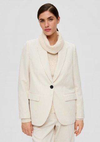 s.Oliver Einreihiger Cordblazer - natur