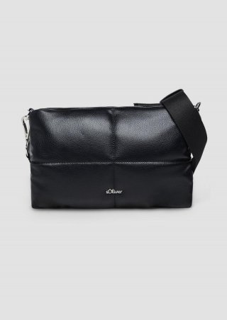 s.Oliver Gesteppte Handytasche mit abnehmbarem Crossbody-Gurt - schwarz