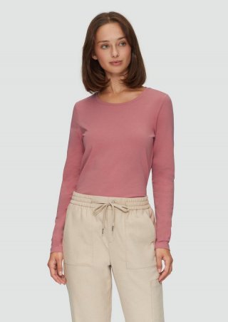 s.Oliver Longsleeve im Slim Fit - koralle