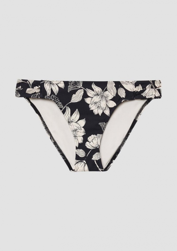 s.Oliver Floral gemustert Bikinihose Mix & Match - schwarz