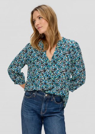 s.Oliver Tunikabluse mit All-over-Print - schwarz