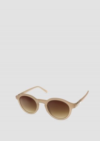 s.Oliver Sonnenbrille mit rundem Rahmen - helles beige